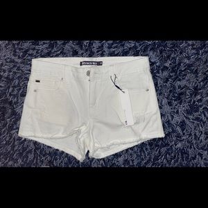 Womens Tractr Blu white frayed jean shorts - NWT
